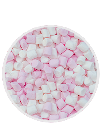 Mini Marshmallow blanc et rose – Pur D'Eliz