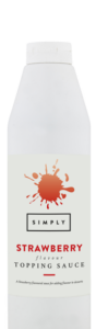 Simply Strawberry Topping Sauce, dessert, berries, Fruit topping sauce, Strawberry sauce for cakes, Sweet Drizzle, Milkshake Syrup, waffle topping, strawberries and cream