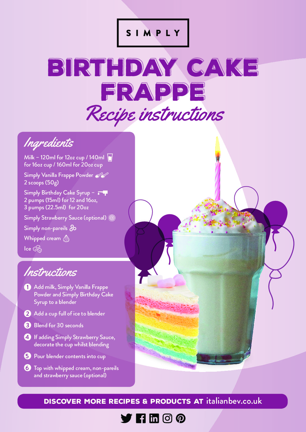 Birthday Recipe Card Birthday Recipe Card