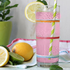 Traditional lemonade with rhubarb