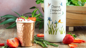 Strawberry and Pine summer cocktail