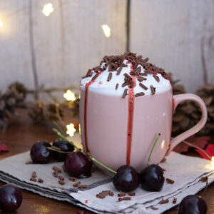 Black Forest Hot Chocolate using Simply products