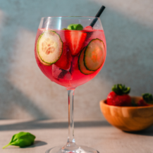 Strawberry, Basil and Cucumber G&T