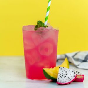 Dragon Fruit and Mango Cooler over ice