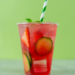 Strawberry, Basil and Cucumber Cooler