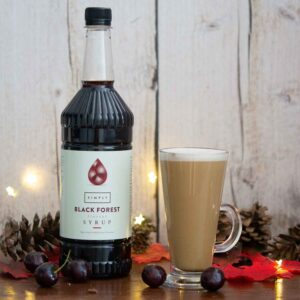 Black forest latte - flavoured latte using simply syrups 