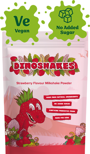 Dinoshakes Strawberry Milkshake Powder – No Added Sugar