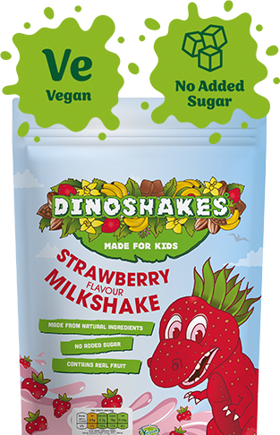 Dinoshakes Strawberry Milkshake Powder – No Added Sugar