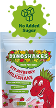 Dinoshakes Strawberry Milkshake Powder – No Added Sugar