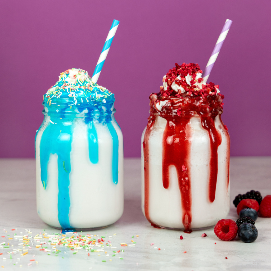 Bubblegum Frappe and Mixed Berries Frappe