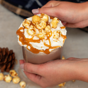 Toffee popcorn hot chocolate