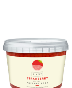 Strawberry Popping Boba, Juicy Pearls for Bubble Tea