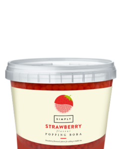 Strawberry Popping Boba, Juicy Pearls for Bubble Tea, Fresh fruit flavours