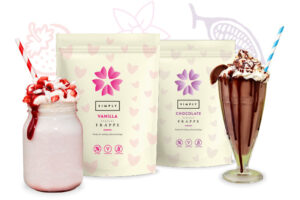 Frappes, milkshakes, powders, chocolate, vanilla pouches