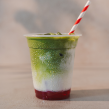 Sour cherry iced matcha