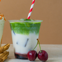 Sour Cherry Iced Matcha