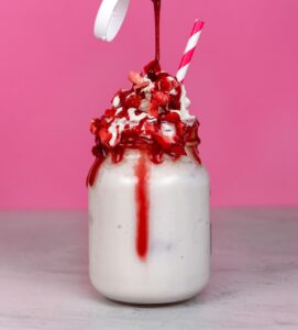Raspberry and White Chocolate Hot milkshake
