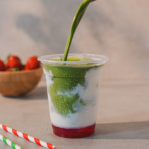 Raspberry & Pineapple Iced Matcha