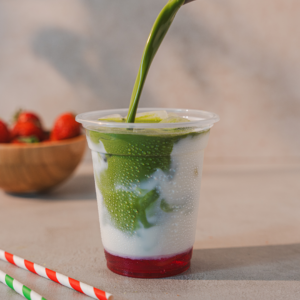 Raspberry & Pineapple Iced Matcha